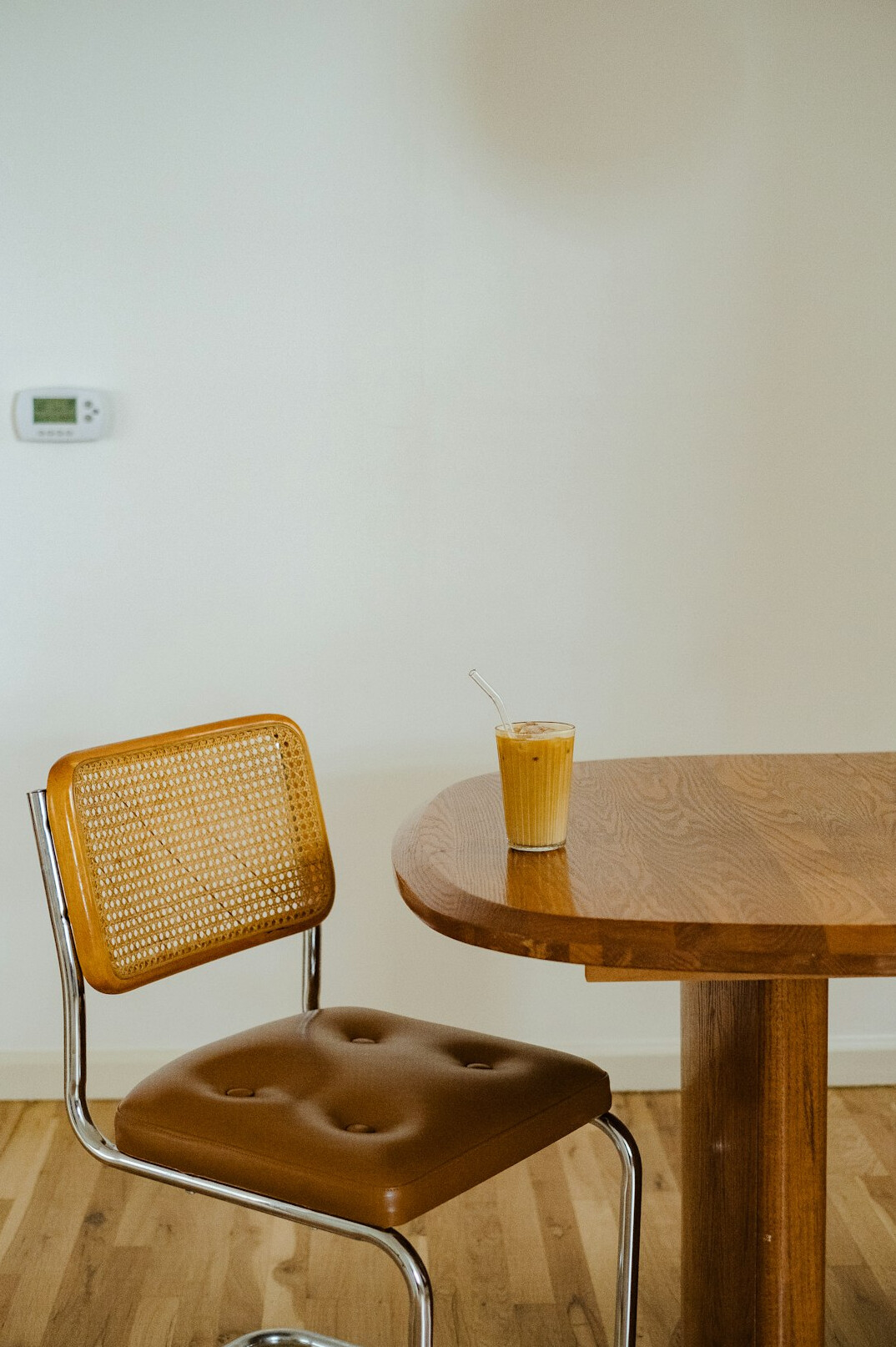 Vintage microphone on a wooden table for an author interview