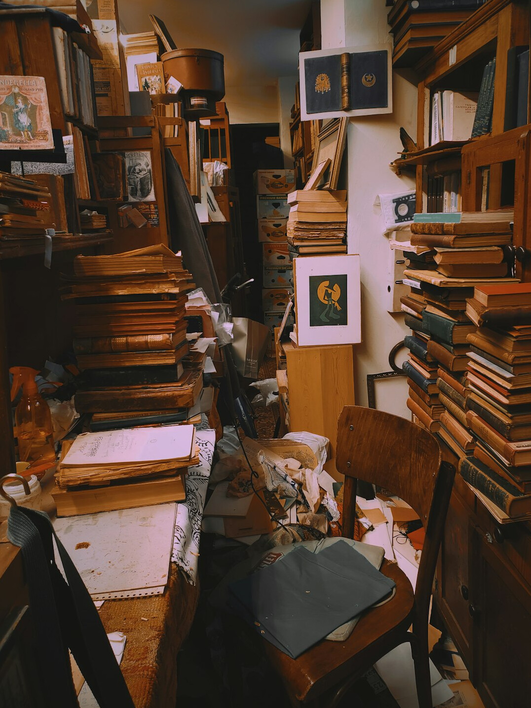 Archive room with filing cabinets and document boxes