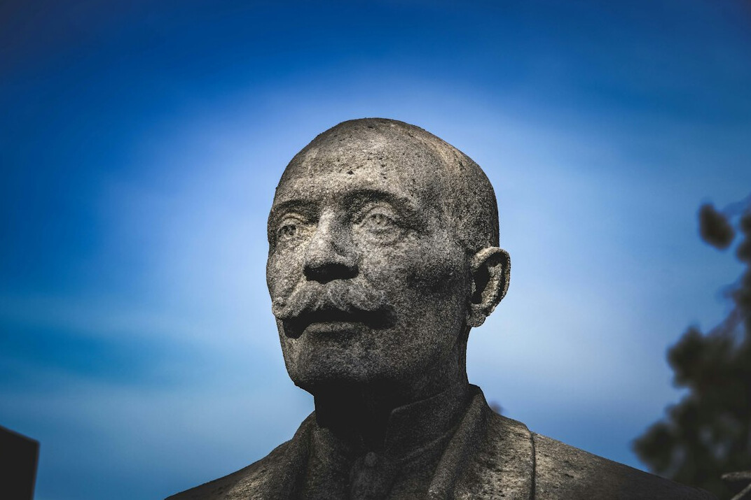 Studio portrait of a Uruguayan man historian in his sixties